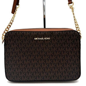 Michael Kors Large EW Crossbody Bag Brown/Gold